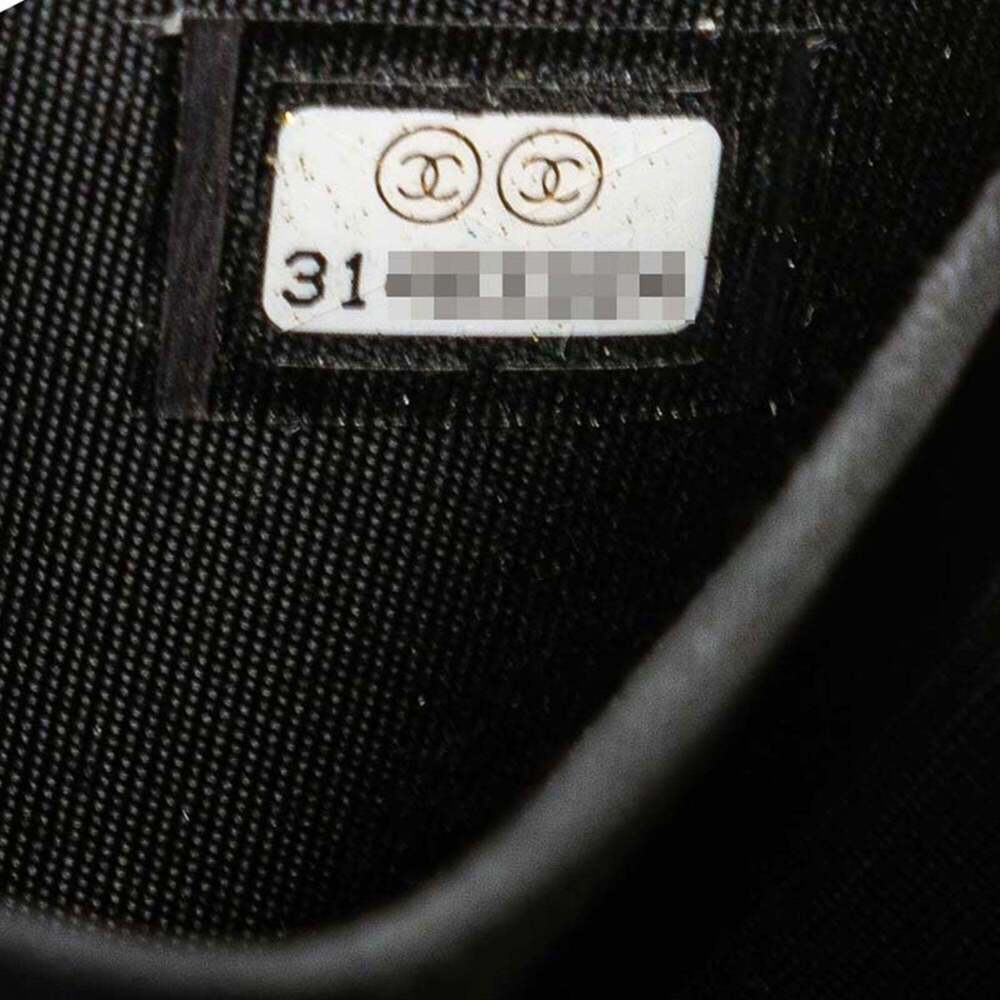 CHANEL Authentic Black Caviar Leather Logo Wallet - Picture 8 of 9